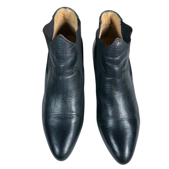 ACNE STUDIOS Alma Western Inspired Leather Ankle Booties in black - Picture 6 of 12